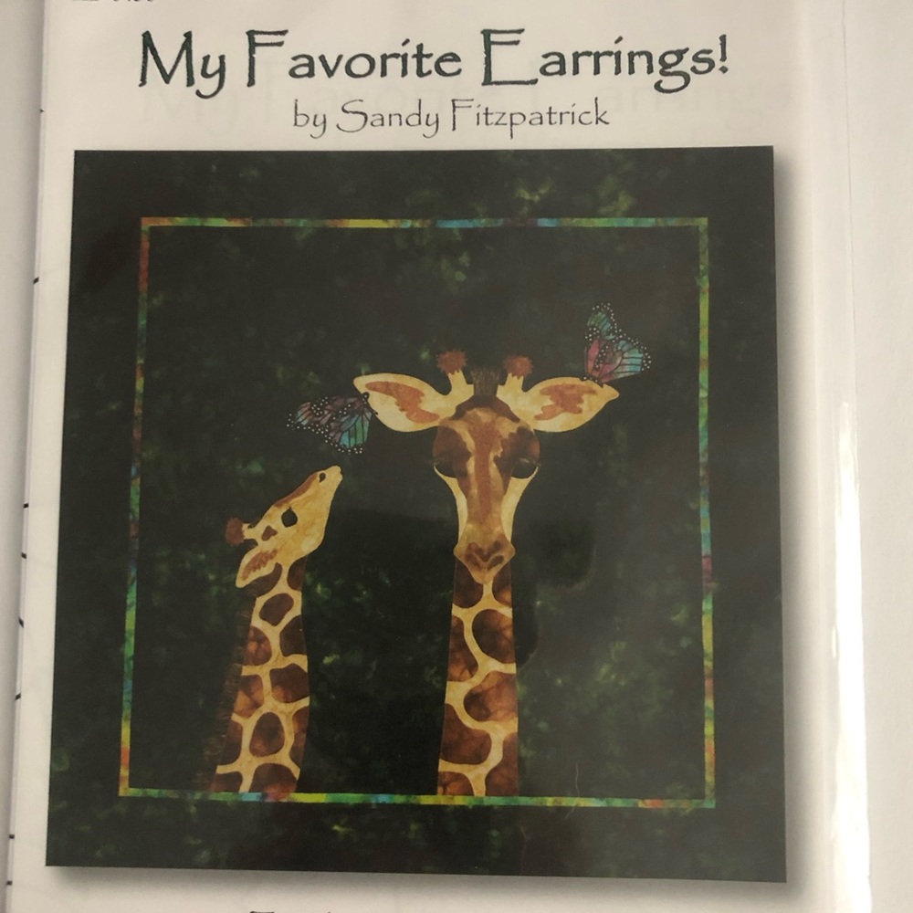 4/$15 Quilt Pattern My Favorite Earrings (Giraffe)